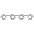 Cometic Ford 302/351W V8 Exhaust Manifold Gasket .060in HTS 1.250in X 1.480in Port 20 Pack