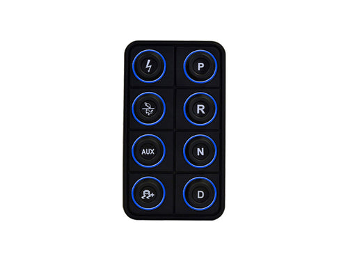 AEM EV 8 Button Keypad CAN Based Programmable Backlighting