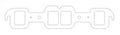 Cometic Oldsmobile Gen-2 Rocket V8 .030in MLS Exhaust Mani Gasket Set