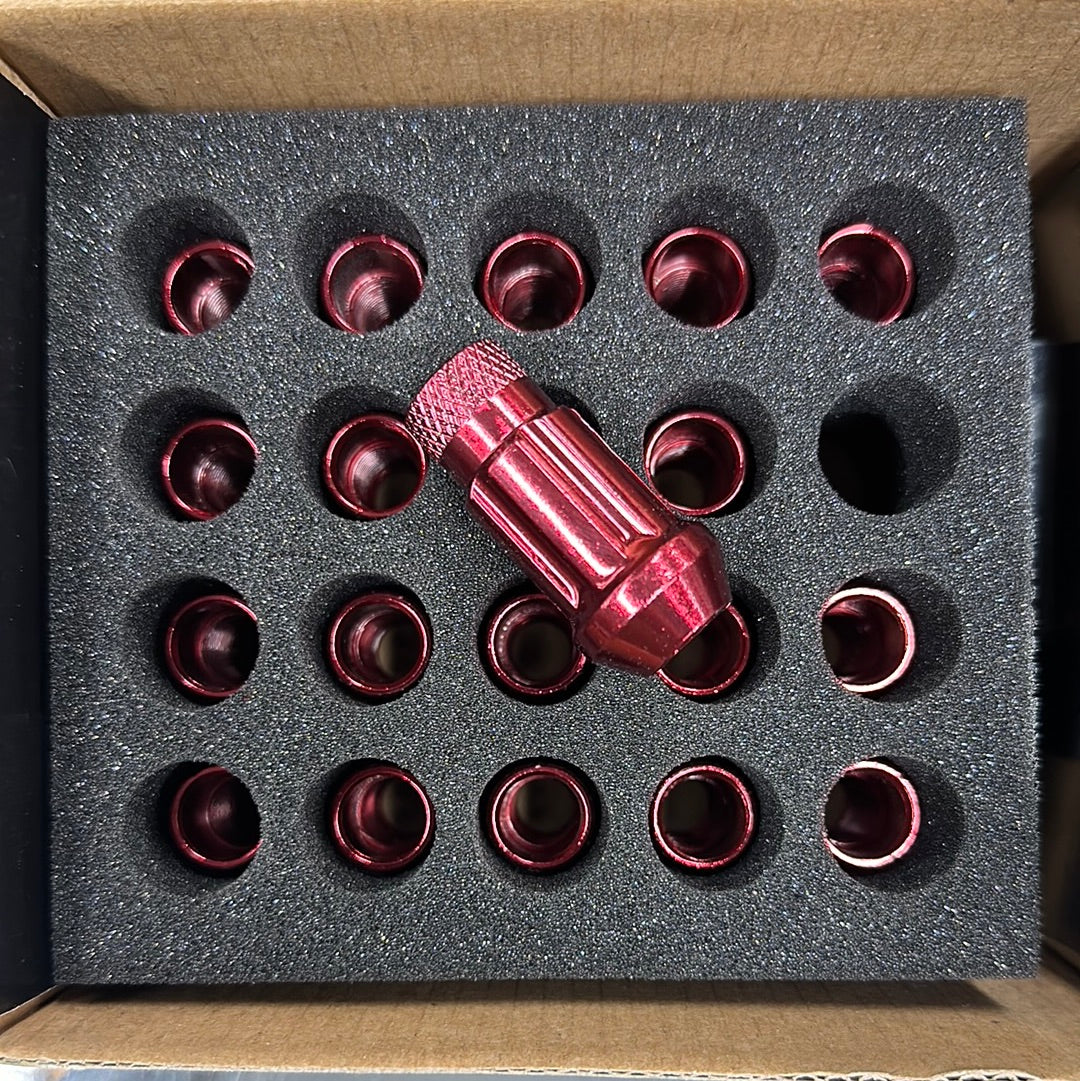 NNR type D lug nuts 12x1.5 red       NNR-LN-RDS1213RD