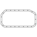 Cometic Gasket BMW M10B18/M10B20/S14B20 .062in Fiber Oil Pan Gasket - Upper