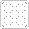 Cometic Holley Dominator 4-Hole .060in Fiber Carburetor Gasket - 2.00in Holes