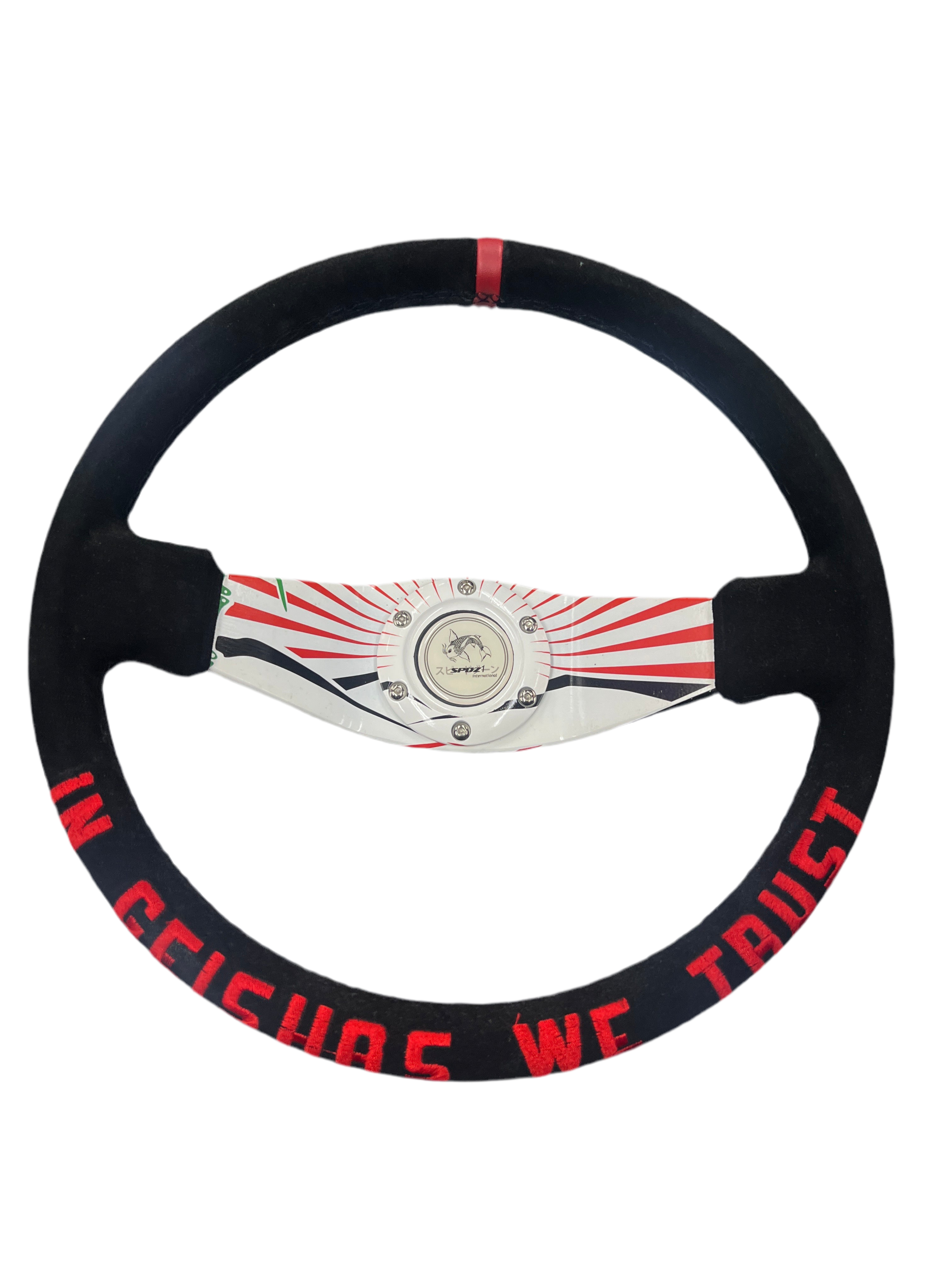 SPDZ1 “Geisha” Steering Wheel – 2-Spoke Classic Suede