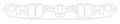Cometic Chrysler LA V8 .060in Fiber Intake Mani Gasket Set-1.170in x 2.300in Rectangle Port