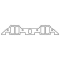Cometic Chrysler B/RB .094in Fiber Intake Mani Gasket Set-1.229in x 2.310in Rectangle Port