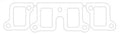 Cometic Buick BB V8 .064in ArmorCore Exhaust Mani Gasket Set-1.234in x 1.890in
