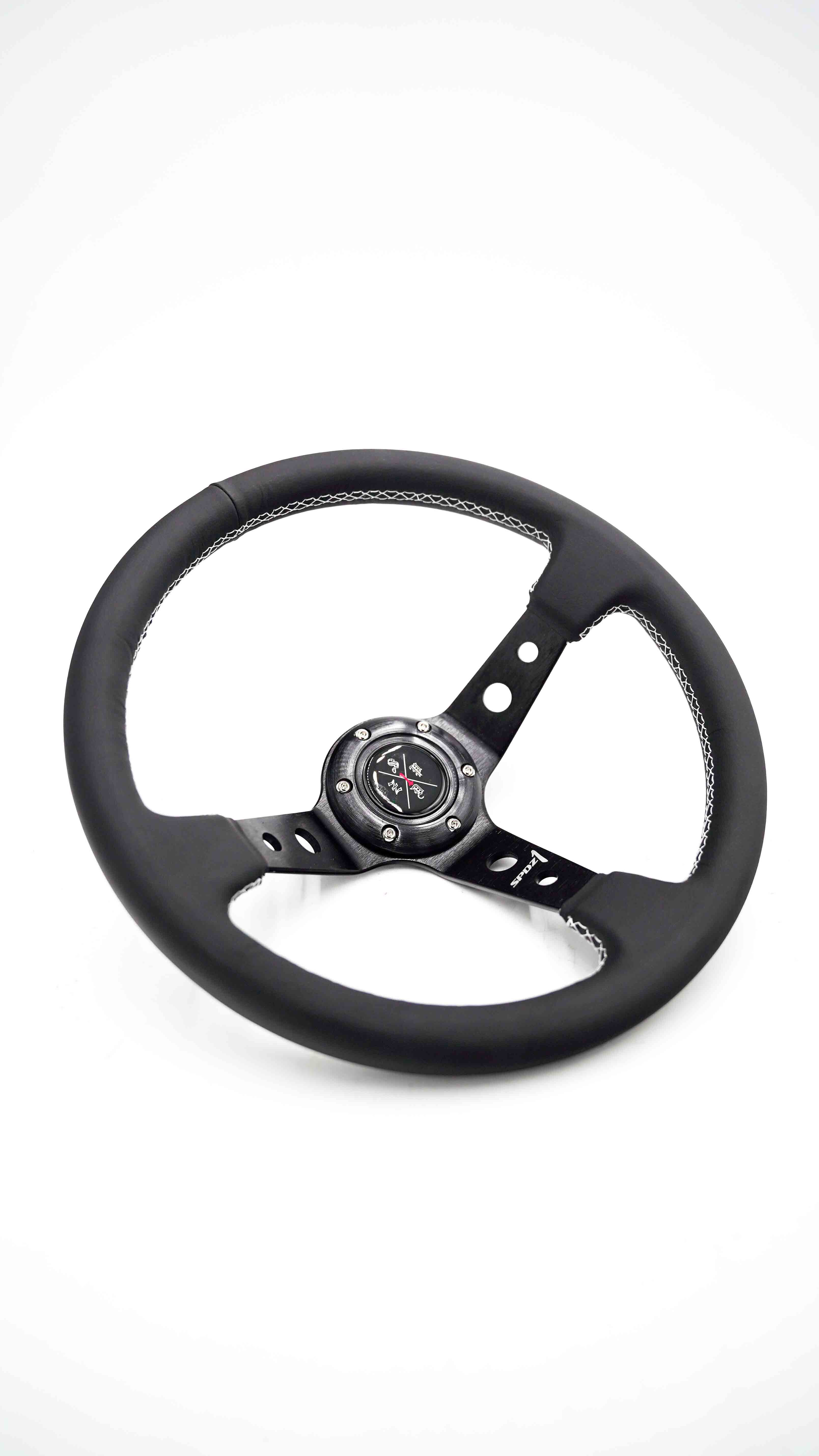 SPDZ1 White Lined Steering Wheel
