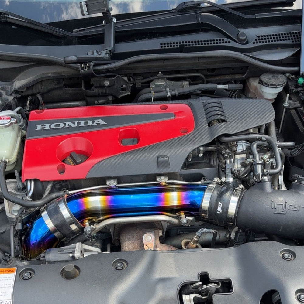 PLM Turbo Inlet Pipe Kit Stainless Burnt Blue - 2017+ FK8 Civic Type R