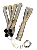 SPDZ1 K Series K20 K24 Megaphone Pipe Header Exhaust 3" 4-1 Tri-Y EK EG DC2 Civic V Band Down Pipe