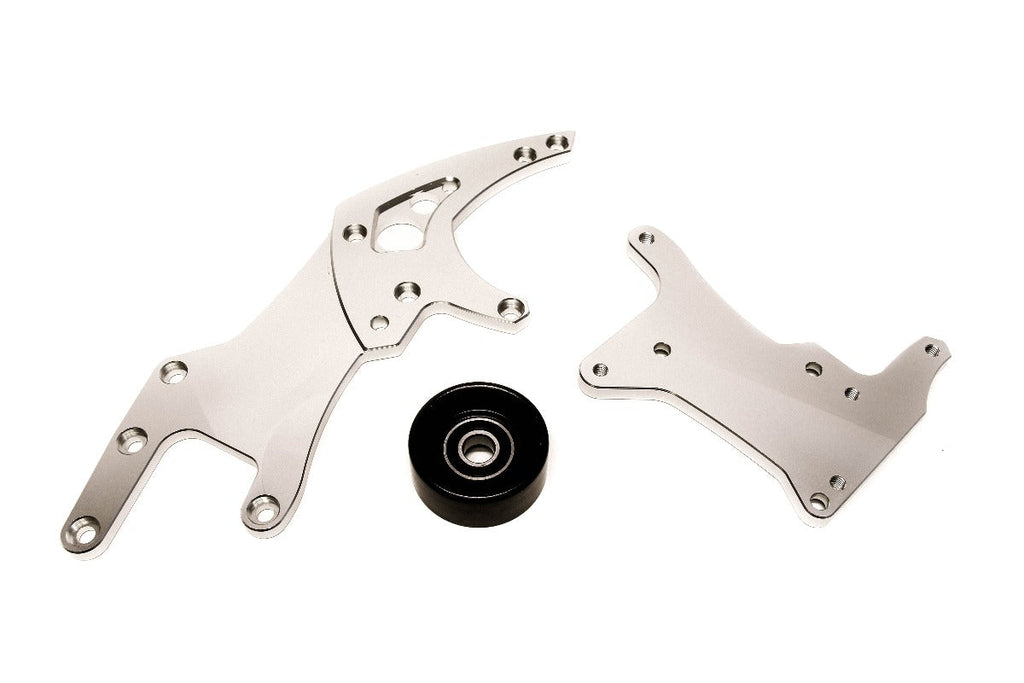 Precision Works LS Power Steering & Alternator Bracket High Mount LSX LS1 LS2 LS3