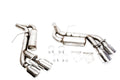 PLM Axle Back Muffler Delete Chevy Camaro V6 3.6L 2016 - 2022 Stainless Steel Quad Tips
