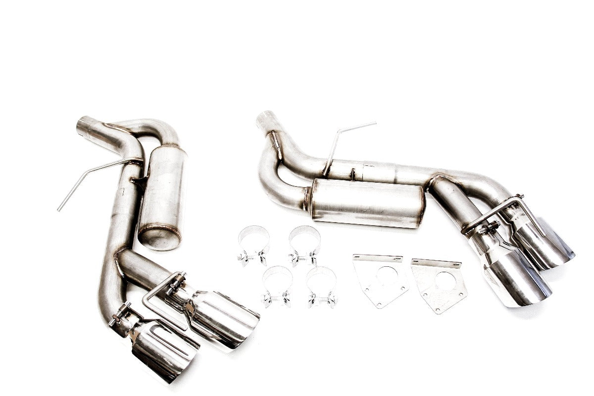 PLM Axle Back Muffler Delete Chevy Camaro V6 3.6L 2016 - 2022 Stainless Steel Quad Tips
