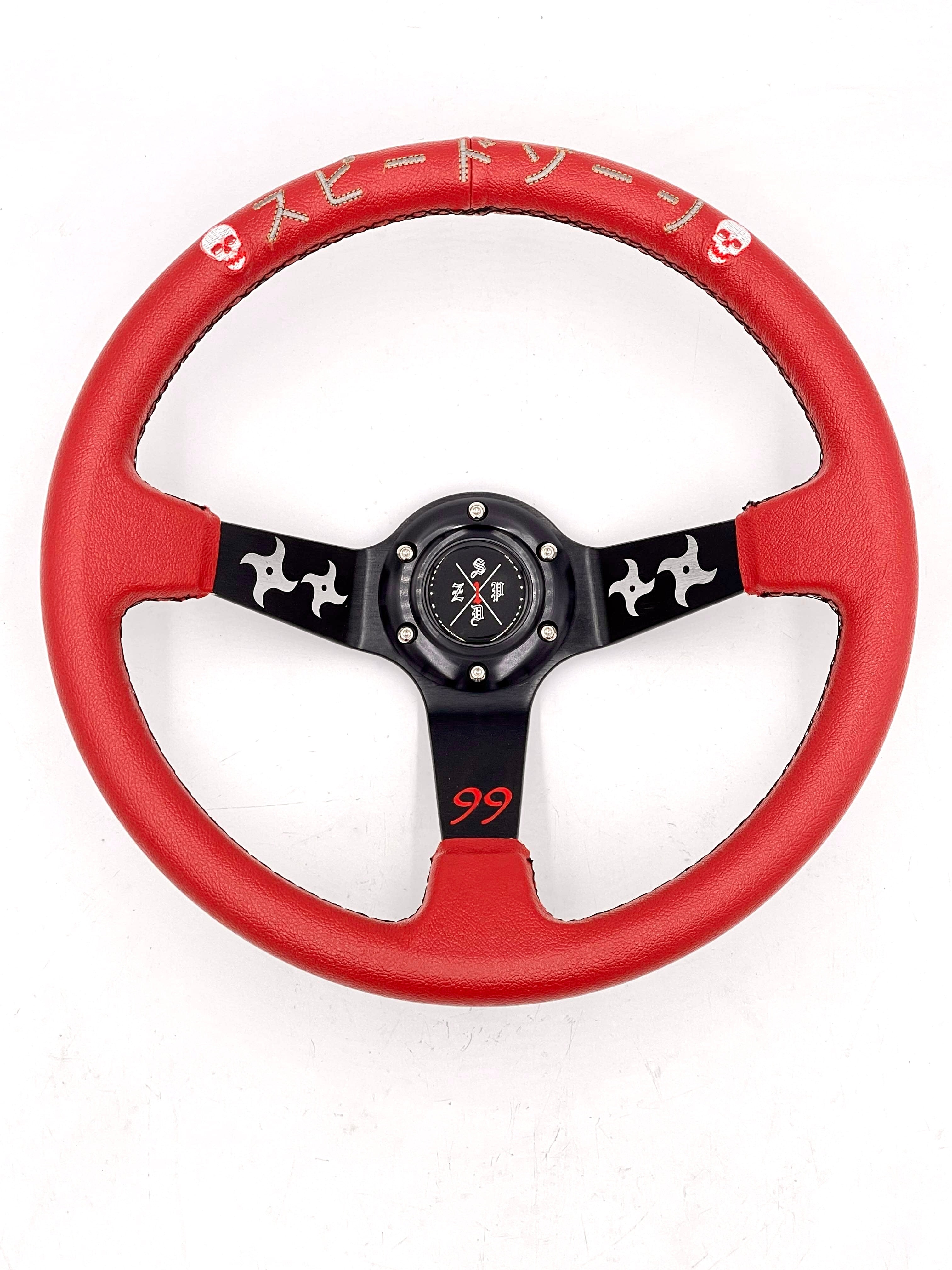 SPDZ1 “The Ninja” (Red) Steering Wheel – Deep Dish