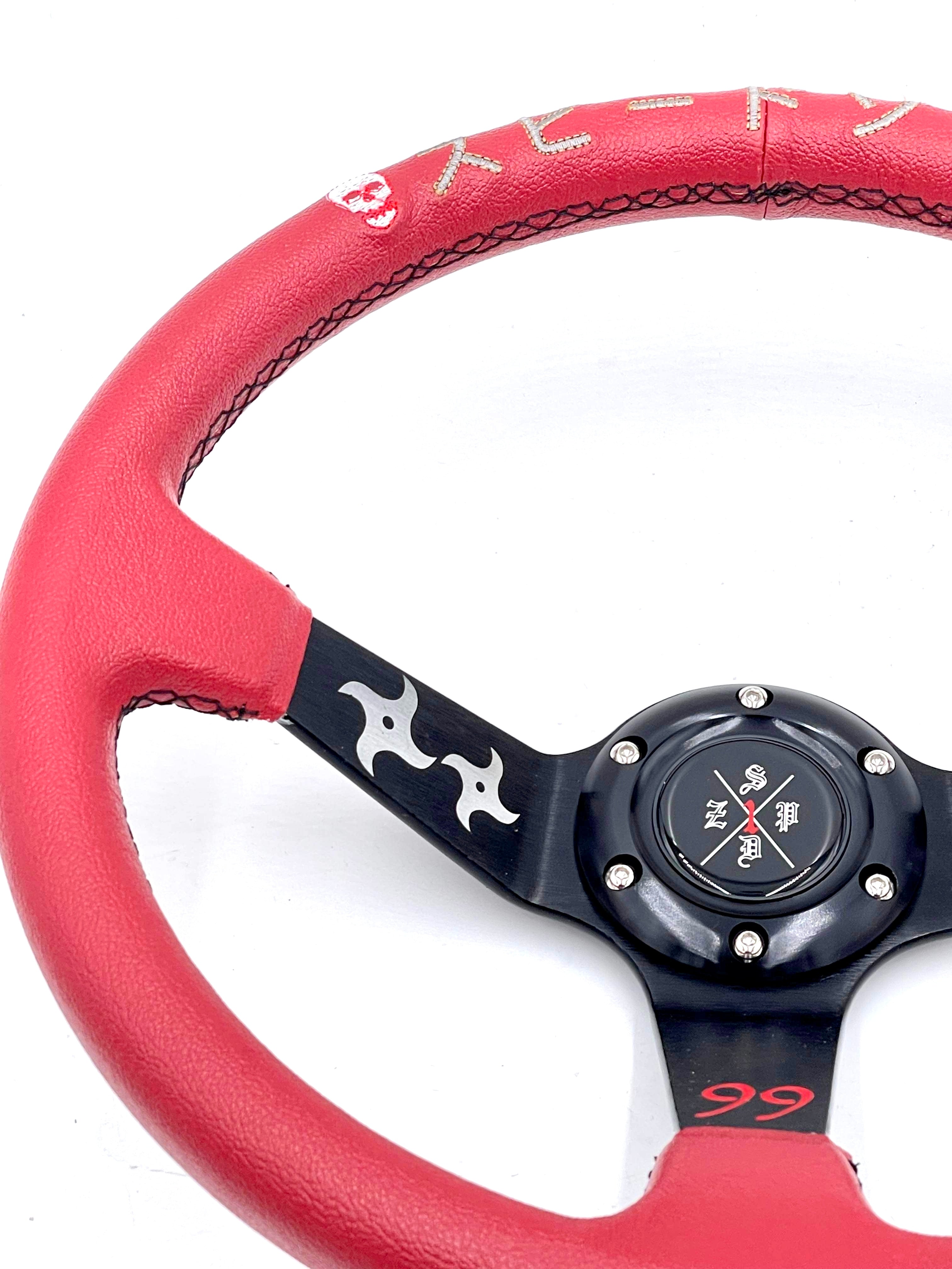 SPDZ1 “The Ninja” (Red) Steering Wheel – Deep Dish