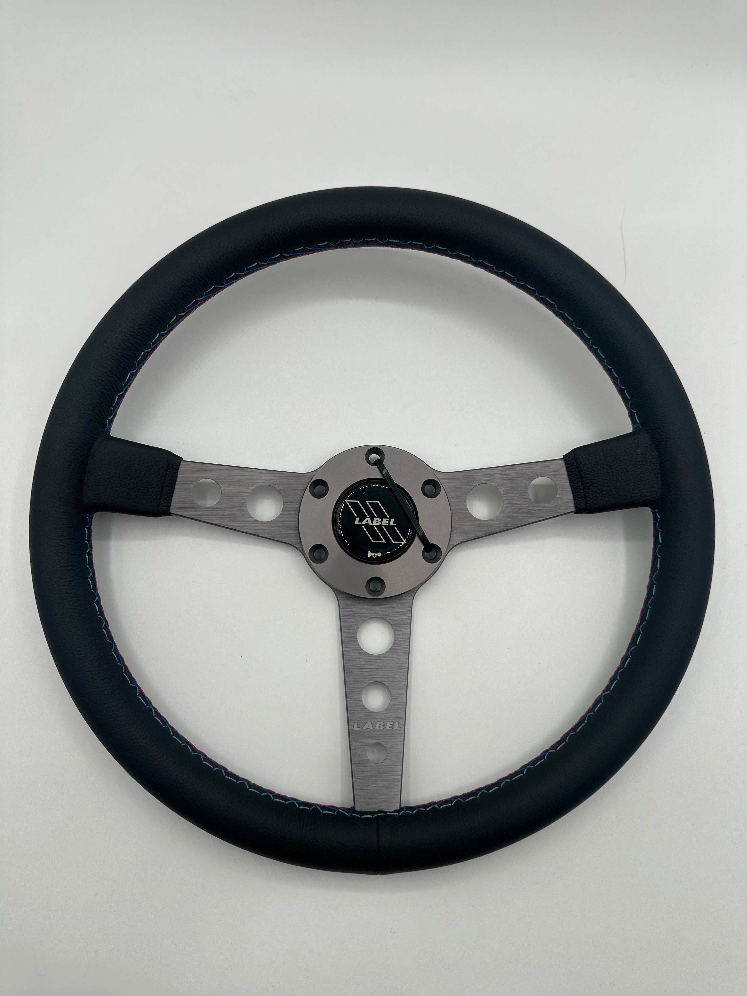 The Daytona | Black Leather | Graphite Spoke | Bavarian Stitch