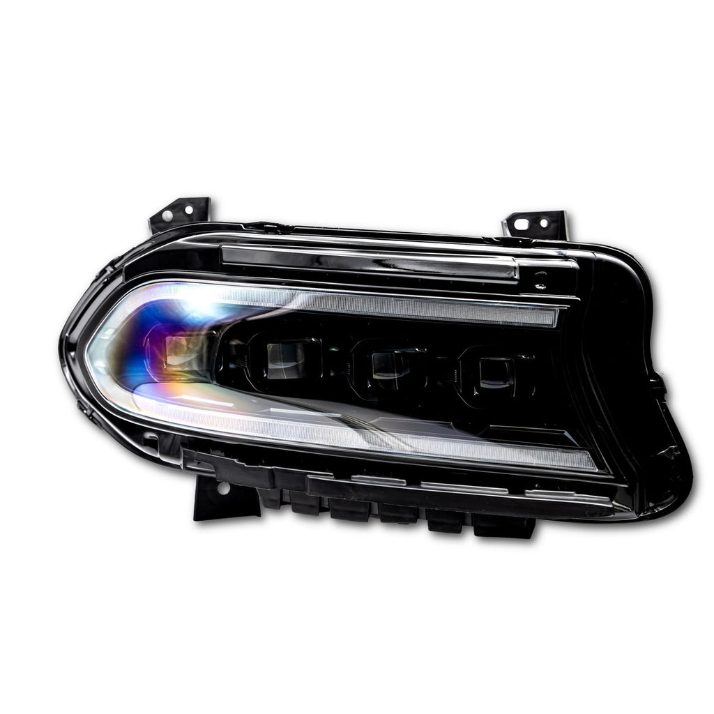 SPDZ1 2015–2024 Dodge Charger Hellfire LED Headlights w/ Switchback DRL & Amber Sequential Turn Signals