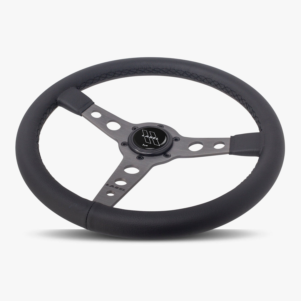 The Daytona Black Leather | Graphite Spoke | Black Stitch