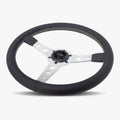 The Daytona | Black Leather | Silver Spoke | White Stitch