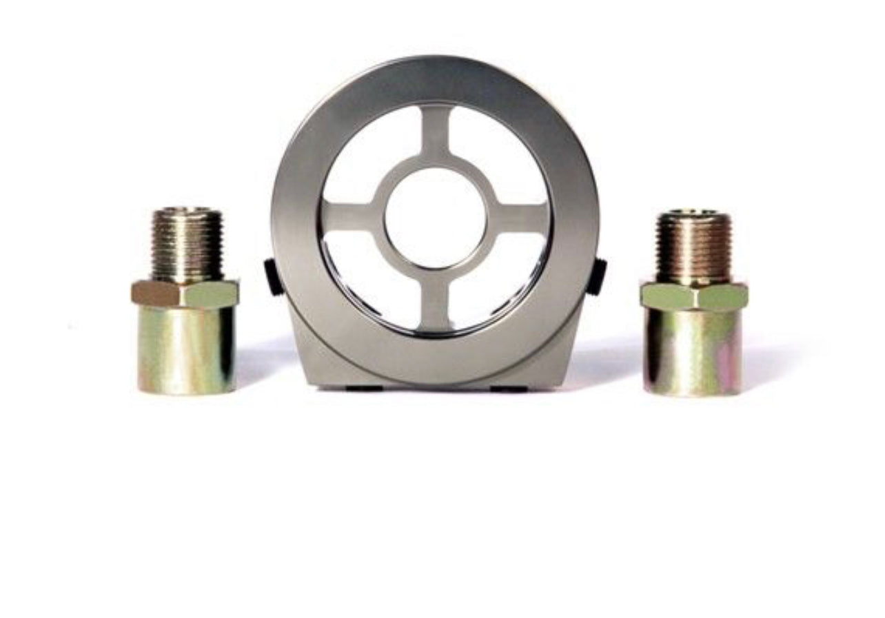 Blox Racing BXGA-00105-SI Silver Oil Filter Block Adapter