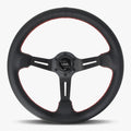 The Le Mans | Black Leather | Black Spoke | Red Stitch