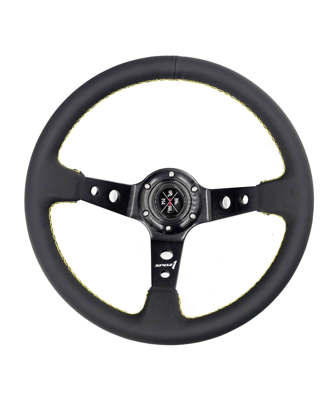 SPDZ1 Yellow Lined Steering Wheel